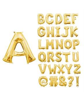 Balloon Air/Filled Ltr "E" Gold
