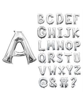Balloon Air/Filled Ltr "Z" Silver