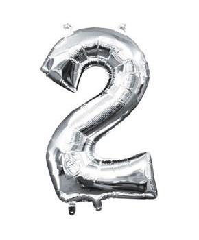 Balloon Air/Filled Num 2 Slvr