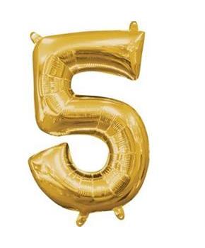 Balloon Air/Filled Num 5 Gld