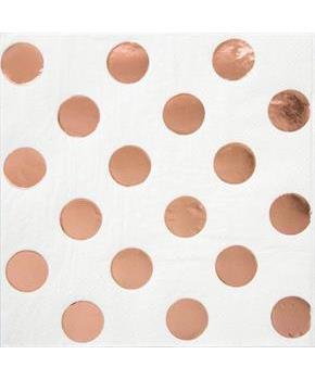 Rose Gold Dots Beverage Napkin (16)