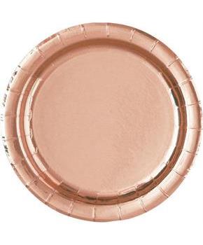Rose Gold 7" Round Dessert Plate (8)