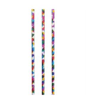 Rainbow Foil Paper Straws (24)
