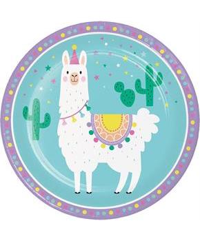 Llama Party Lunch Plate (8)