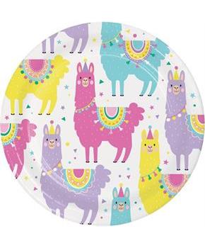 Llama Party Dessert Plate (8)