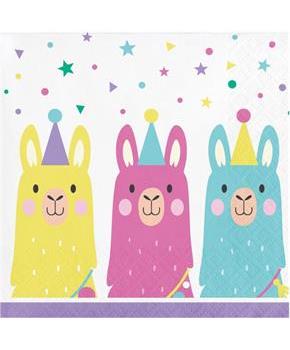 Llama Party Beverage Napkin (16)