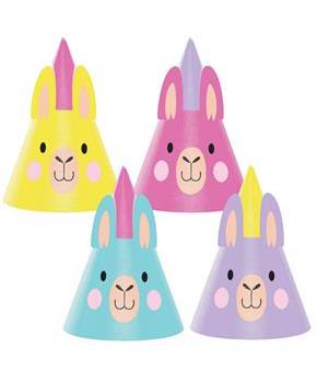 Llama Party Party Hats (8)