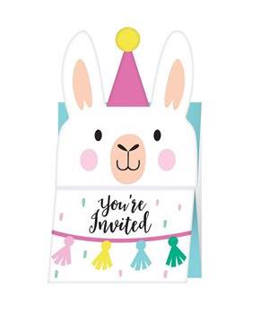 Llama Party Invitations (8)