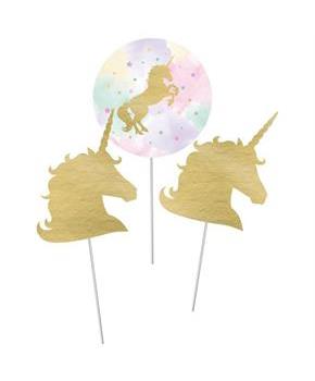 Sparkle Unicorn 12" Centerpiece Sticks (3)