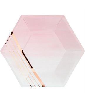 Rose All Day Stripes Paper Dessert Plate (8)