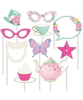 Floral Tea Party Photo Booth Props (10)