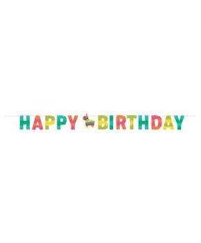 Fiesta Fun 96" x 6" Happy Birthday Banner