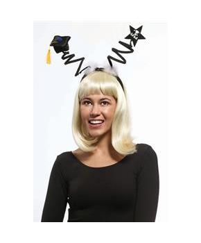 Twirly Black Graduation Headband