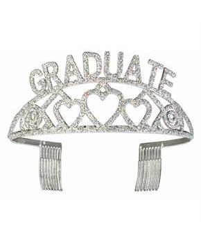 Graduate Silver Glitter Tiara