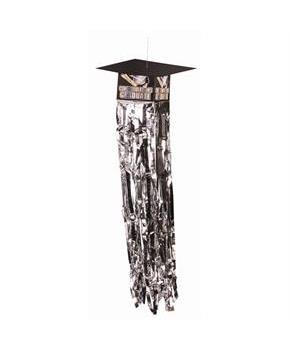 Graduation Cap Dangling Tinsel Decoration