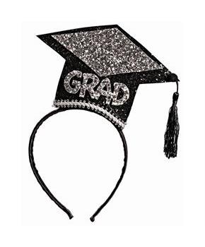 Glitter Grad Hat Headband