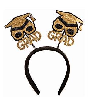 Glitter Grad Hat Bopper Headband
