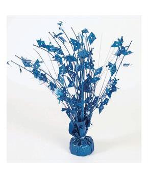 Grad Cap Royal Blue Holographic 15" Table Centerpi