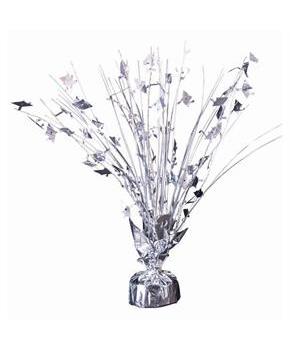 Grad Cap Silver Holographic 15" Table Centerpiece