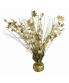 15" Starburst Balloon Weight Centerpiece - Gold H