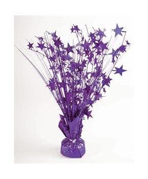 15" Starburst Balloon Weight Centerpiece - Purple