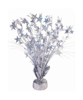 15" Starburst Balloon Weight Centerpiece - Silver