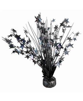 15" Starburst Balloon Weight Centerpiece - Black