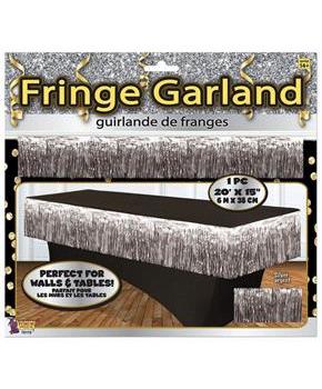 Silver Tinsel Fringle Garland