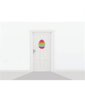 Striped Tinsel Egg Decoration
