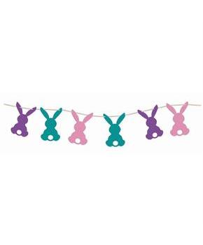 Pastel Diamond Glitter Bunny Banner