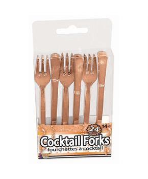 Rose Gold Cocktail Forks (24)