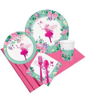 Floral Fairy Happy Birthday Party Pack for 8