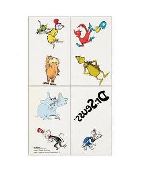 Dr. Seus, Cat In The Hat, Grinch, Lorax Temporary Tattoo