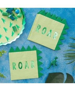 Ginger Ray Roarsome Dinosaur Shaped Lunch Napkin (