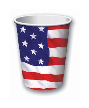 Patriotic Stars & Stripes 9oz. Cup (8)