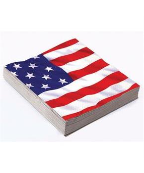 Patriotic Stars & Stripes Lunch Napkin (16)
