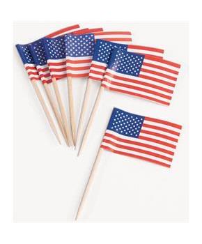 Patriotic Flag Tooth Picks (50 Count)