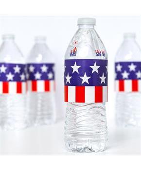 Patriotic Water Bottle Wraps (8 Count)
