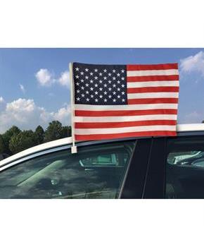 Patriotic Car Flag with Clip