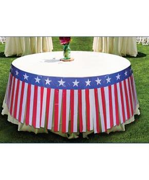 Patriotic 28" x 14' Table Skirt