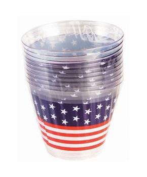 Plastic Patriotic Tumbler (10 Count)