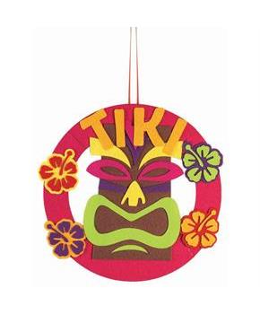 Luau Felt Tiki Cutout 11" x 12"