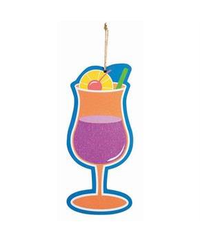 Luau Tropical Drink 5" x 11" Plaque