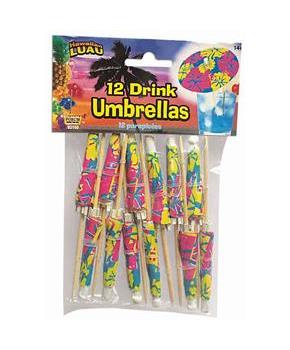 Luau Festive Drink Umbrellas (12 Count)