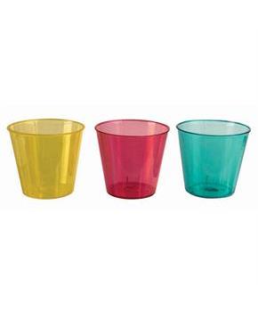 Bright Assorted Flourescent Shotglasses (24 Count)