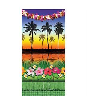 Tropical Luau Sunset 5' x 5' Backdrop