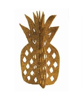Luau Luxe 3-D Glitter Pineapple Table Decor