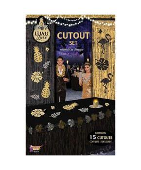Luau Luxe Tropical Cut-Out Decoration (15 Pieces)