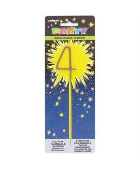 4 Numeral 7" Cake Sparkler