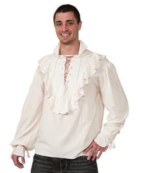 Fancy White Pirate Shirt Adult